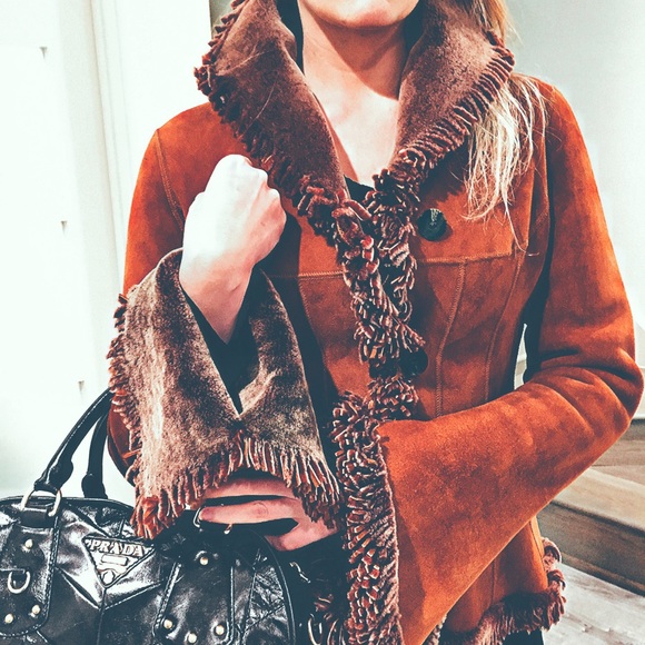 ARMANI COLLEZIONI reversible shearling coat - Picture 1 of 8